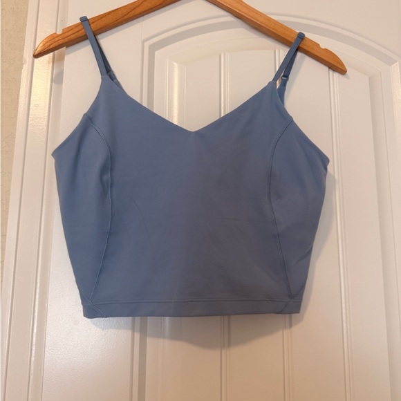 Lululemon Align Cropped Cami Tank Top Blue Willow Light Support C/D Cup Nulu - Picture 2 of 4